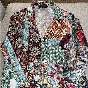 Zara Colorful Patchwork Blouse
